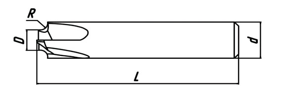 фреза монолитная твердосплавная обратный радиус