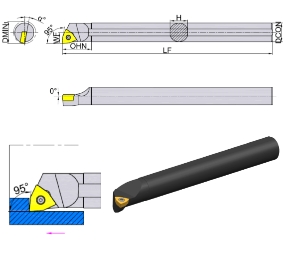 Токарная расточная державка S12M-SWLCL06