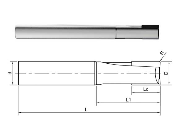 фреза монолитная твердосплавная DNM100-RS2-04001