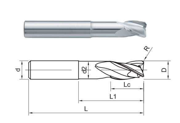 фреза монолитная твердосплавная SA300-RN3-08002A