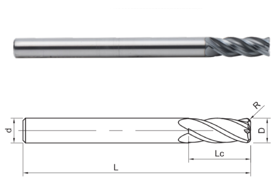 фреза монолитная твердосплавная SP210-RH4-04005