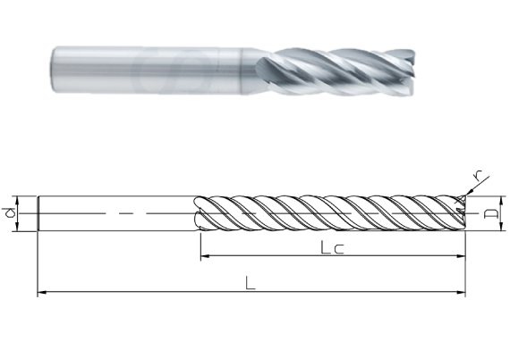 фреза монолитная твердосплавная ST210-RL5-20005A