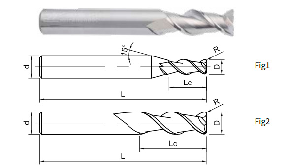 фреза монолитная твердосплавная UA100-R2-05010