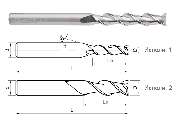 фреза монолитная твердосплавная UA100-SL2-04030