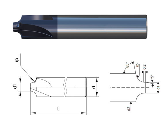 фреза монолитная твердосплавная US260-R4R1.5