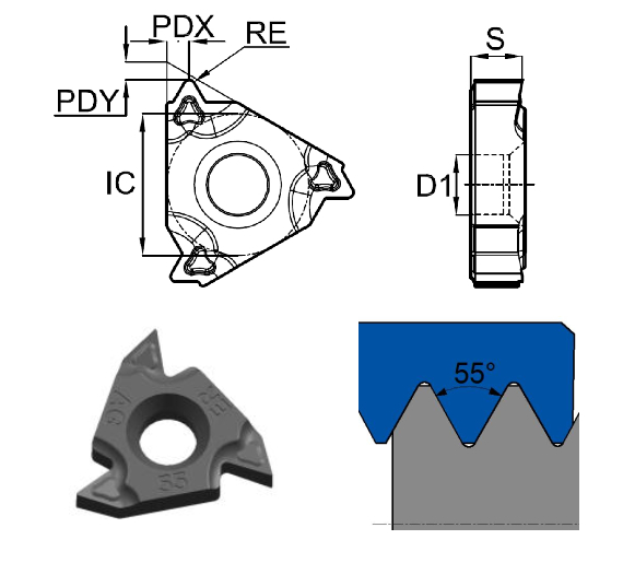 пластина резьбонарезная 16IRAG55-TC-GM3225 GESAC