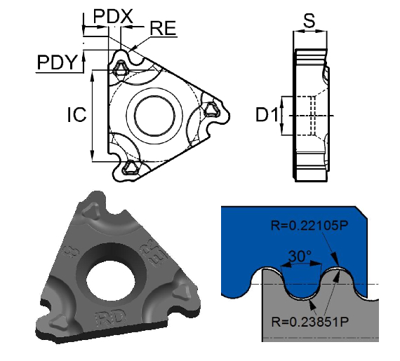 пластина резьбонарезная 16ER6RD-TC-GM3225 GESAC