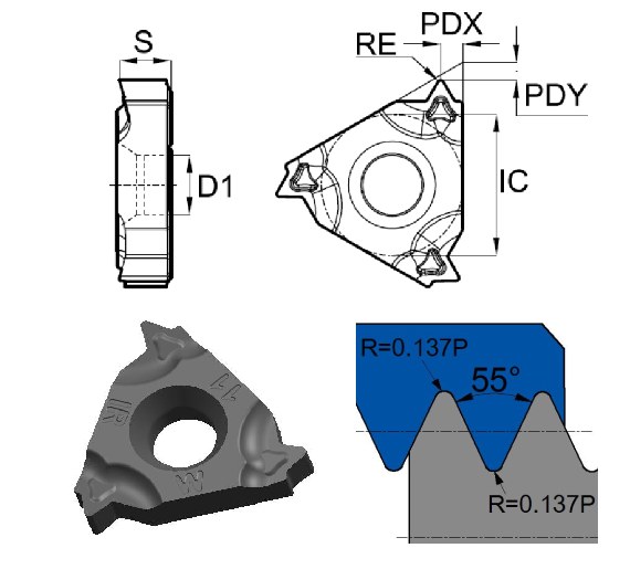 пластина резьбонарезная 16ER28W-RT025